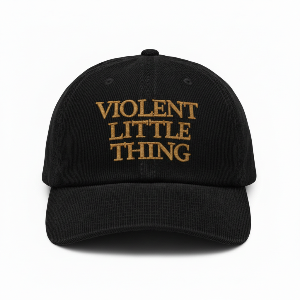 Violent Little Thing Corduroy Dad Hat, Fourth Wing Inspired Embroidered Cap, Fantasy Bookish Gift for Readers VLRH29