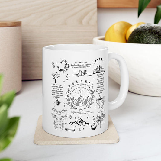 Velaris Mug – ACOTAR City of Starlight Ceramic Coffee Cup, Court of Dreams Gift, Sarah J Maas Merch, Fantasy Book Lover Gift for Her MGVLR16
