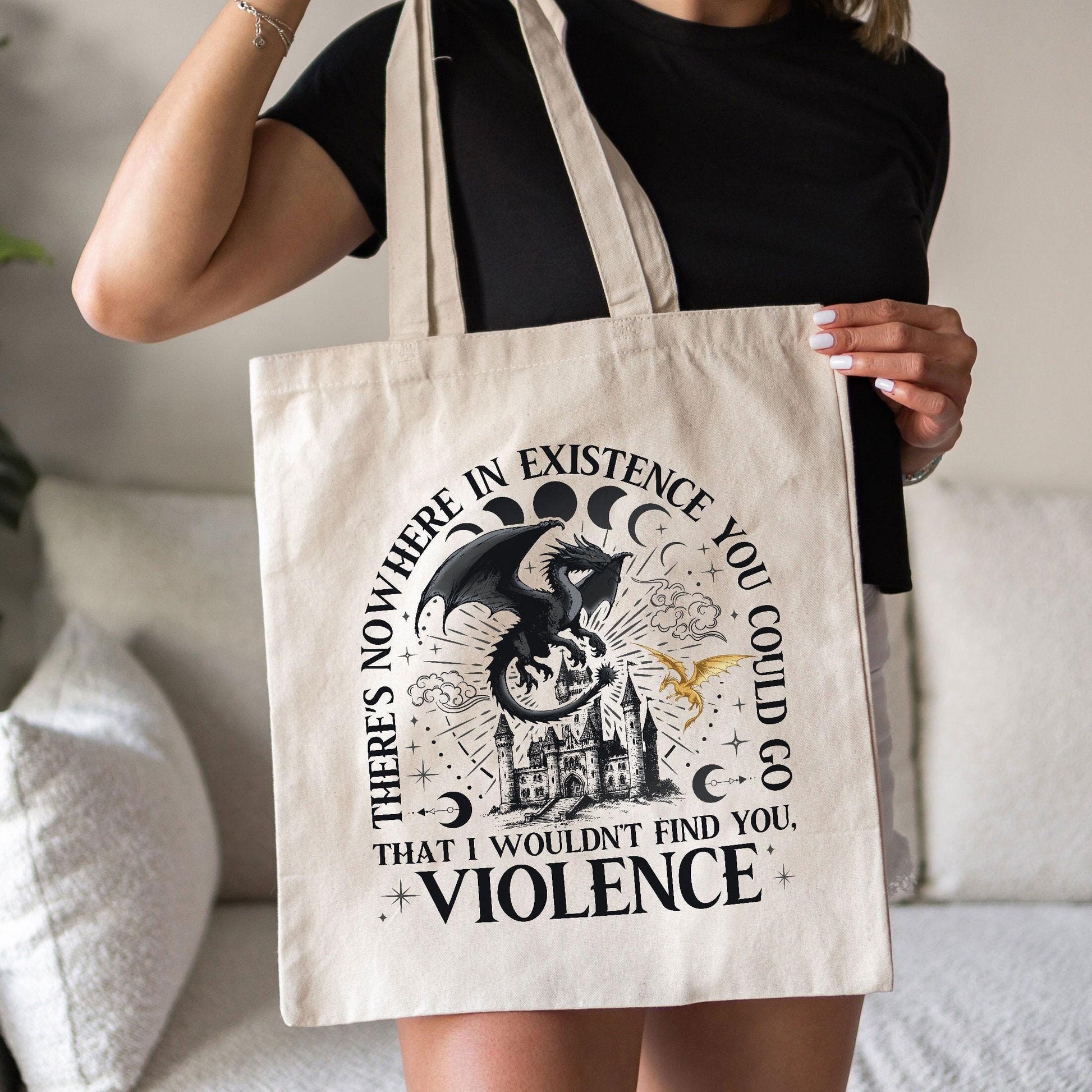 Basgiath War College, Eco Tote Bag, Reusable, Cotton Canvas Tote Bag, Sustainable Bag, Perfect Gift, Christmas, The Empyrean Series TBVLR14