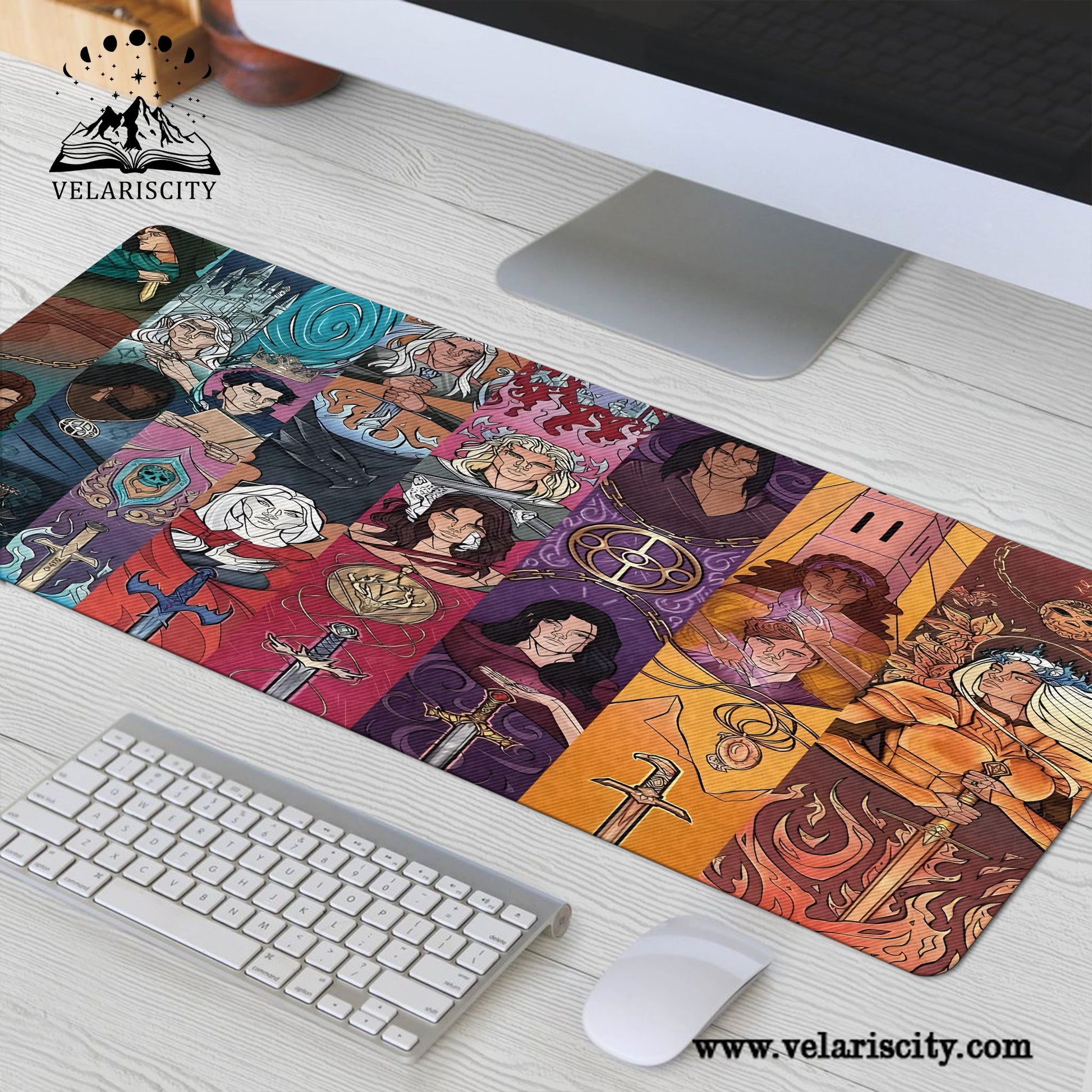 Throne of Glass Desk Mat, SJM Character Art Mouse Pad, Bookish Fantasy Desk Pad, Gifts For Fans DMVLR24
