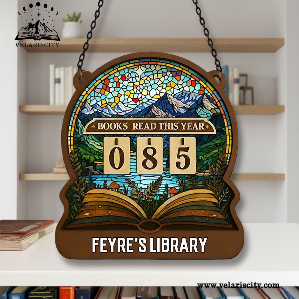 Personalized Book Tracker Sign, Velaris Book Tracker, ACOTAR Fantasy Decor, Books Read Display, Bookish Wall Art, Reading Tracker Gift BTVLR17