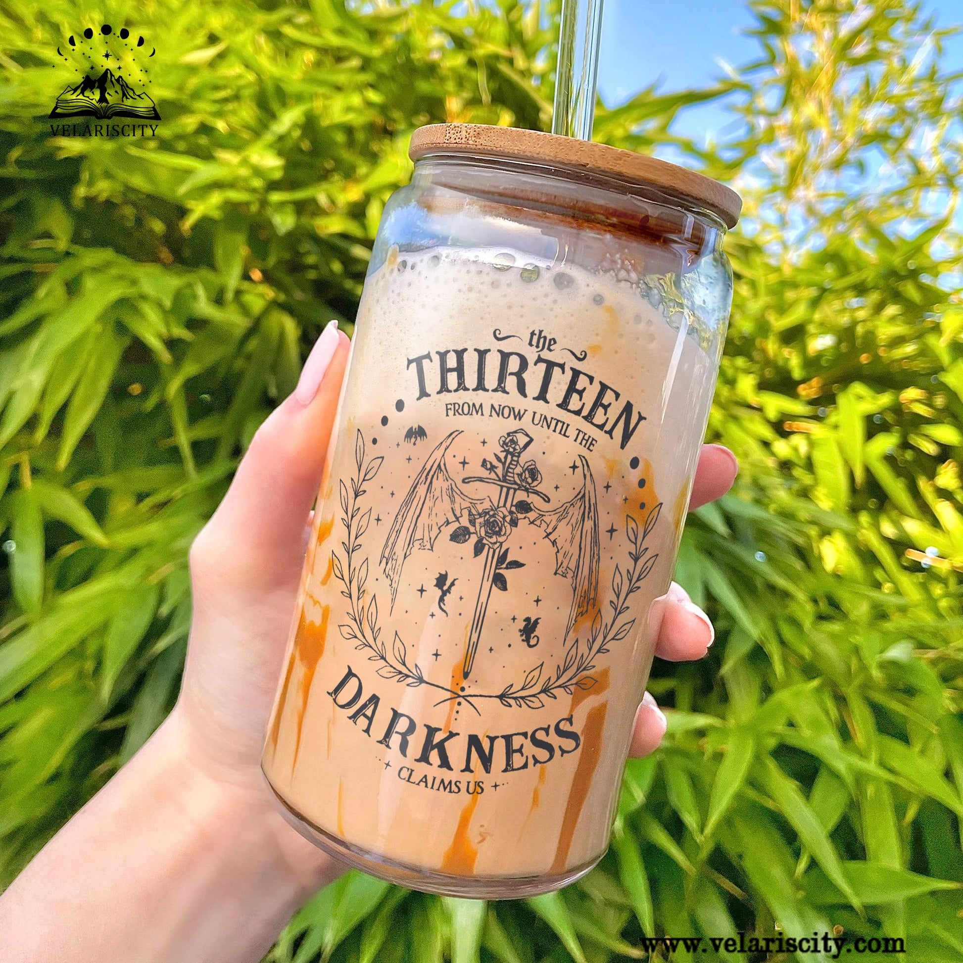 The Thirteen Glass Can Cup with Straw, Throne of Glass Manon Blackbeak Quote Tumbler, Bookish Fantasy Gift GLVLR52