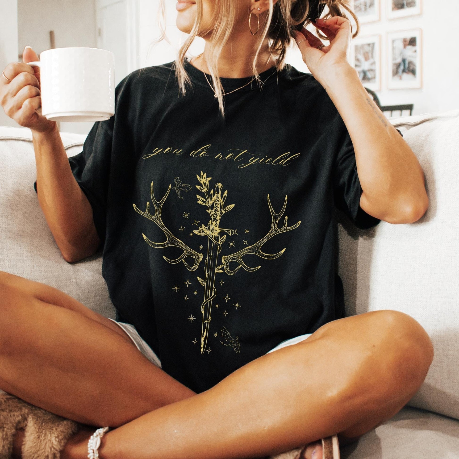 Comfort Colors® You do not yield. Throne of Glass Shirt. TOG shirt. SJM universe. Aelin Galathynius. You do not falter. Terrasen. CFVLR84