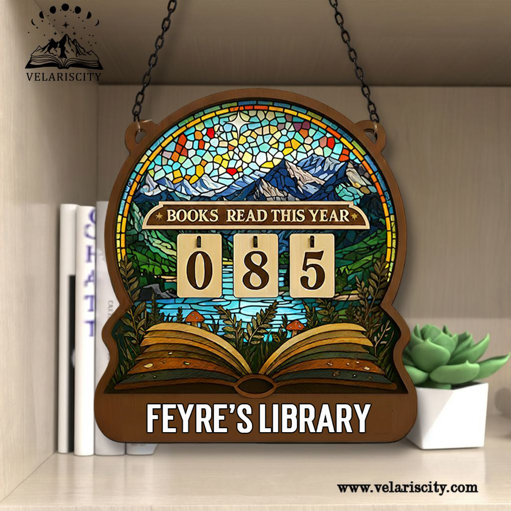 Personalized Book Tracker Sign, Velaris Book Tracker, ACOTAR Fantasy Decor, Books Read Display, Bookish Wall Art, Reading Tracker Gift BTVLR17