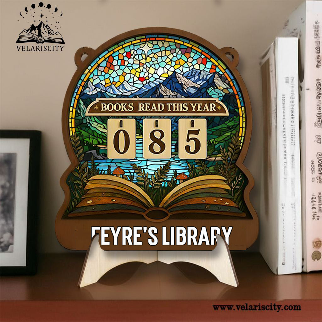 Personalized Book Tracker Sign, Velaris Book Tracker, ACOTAR Fantasy Decor, Books Read Display, Bookish Wall Art, Reading Tracker Gift BTVLR17