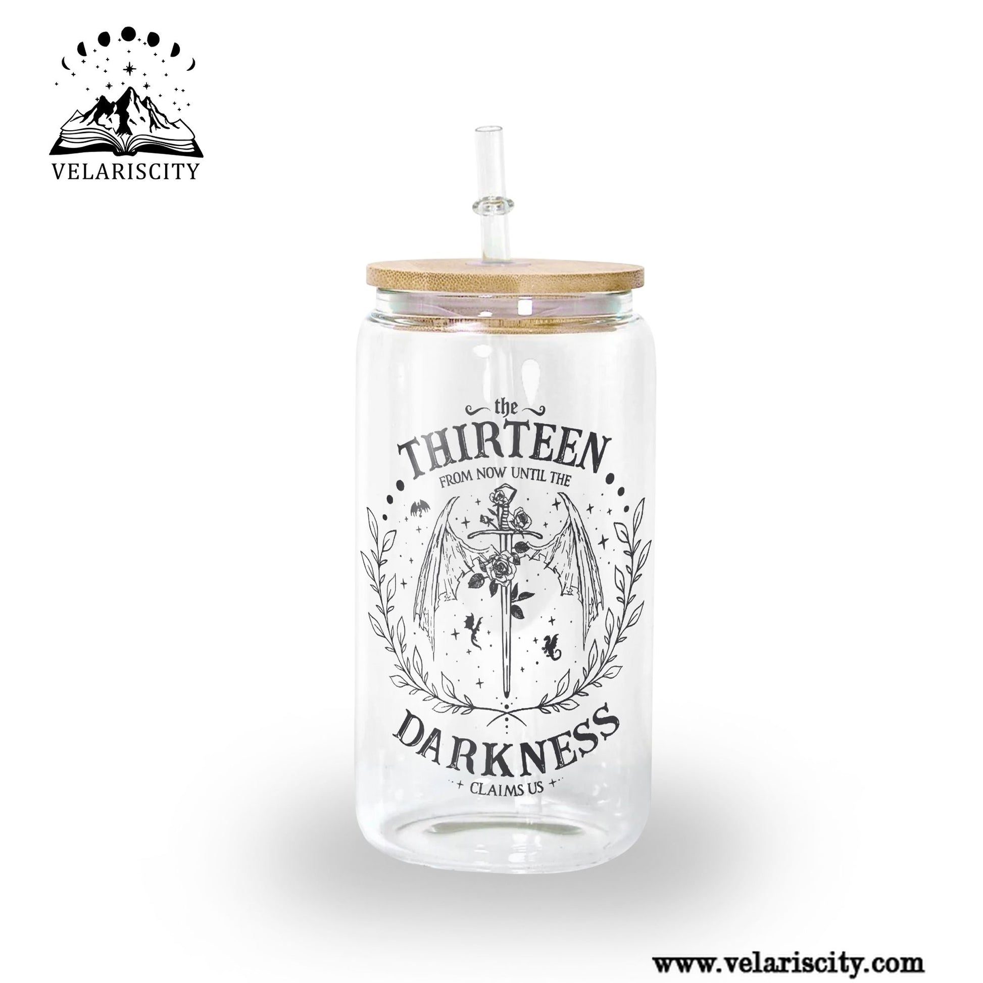 The Thirteen Glass Can Cup with Straw, Throne of Glass Manon Blackbeak Quote Tumbler, Bookish Fantasy Gift GLVLR52