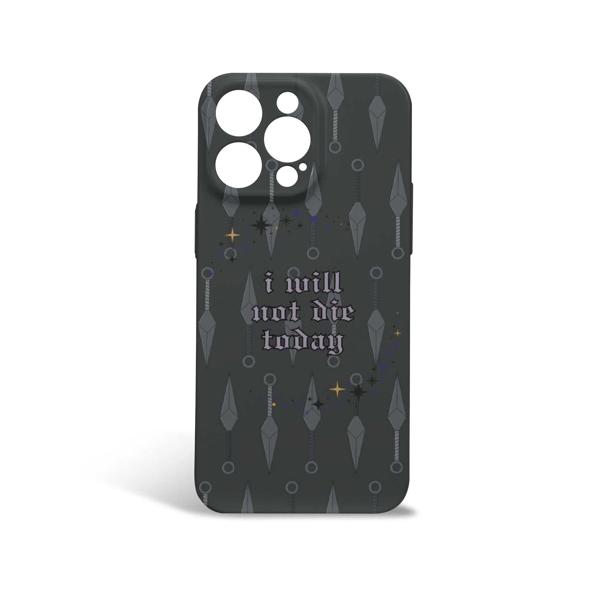 I Will Not Die Today Phone Case - Fourth Wing Inspired Fantasy Quote iPhone Cover, Fourth Wing Book Lover Design PCVLR16