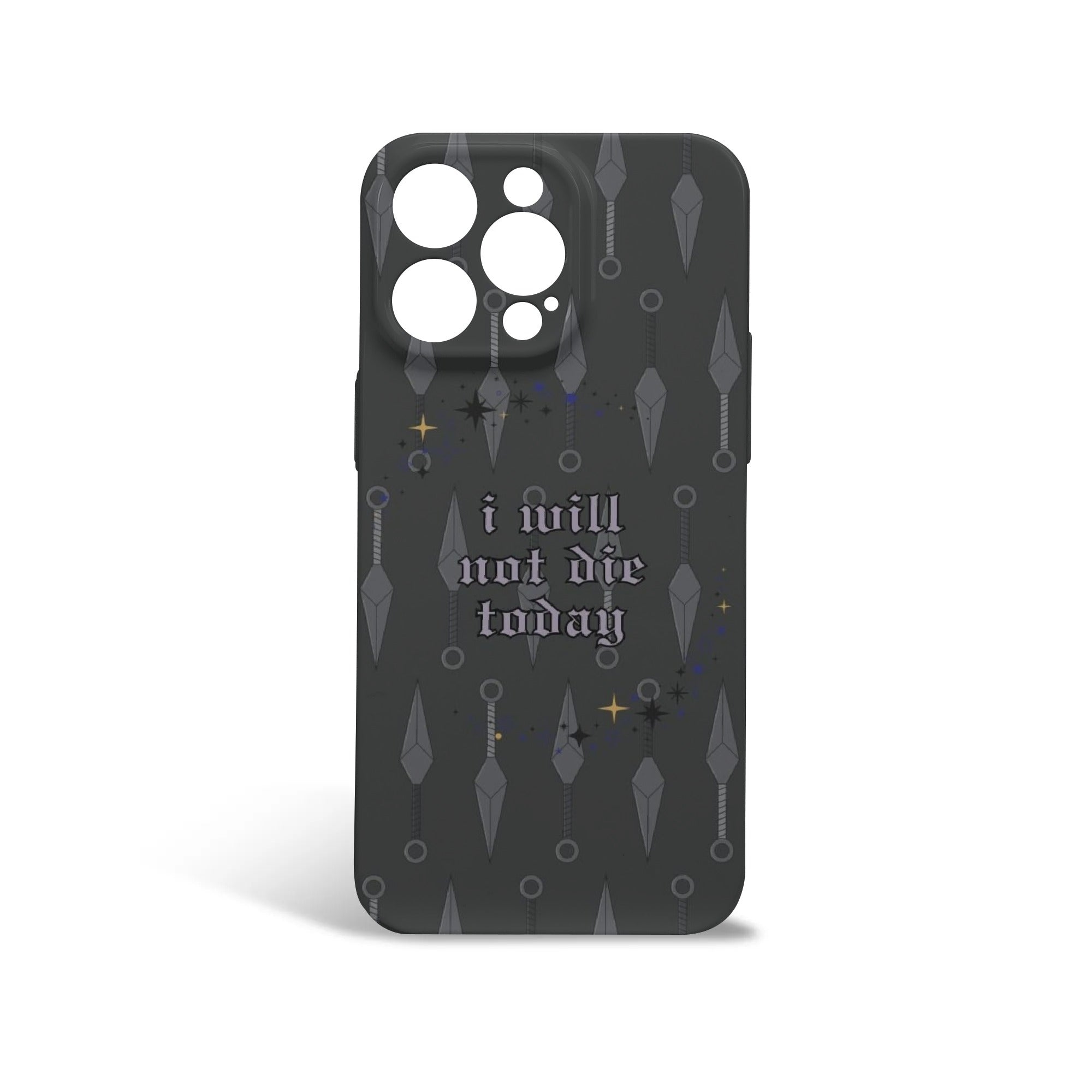 I Will Not Die Today Phone Case - Fourth Wing Inspired Fantasy Quote iPhone Cover, Fourth Wing Book Lover Design PCVLR16