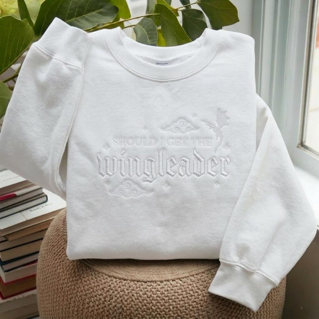 Should I Get the Wingleader Sweatshirt, Fantasy Reader Crewneck, Cozy Bookish Gift for Romantasy Lovers and Readers VEMB81