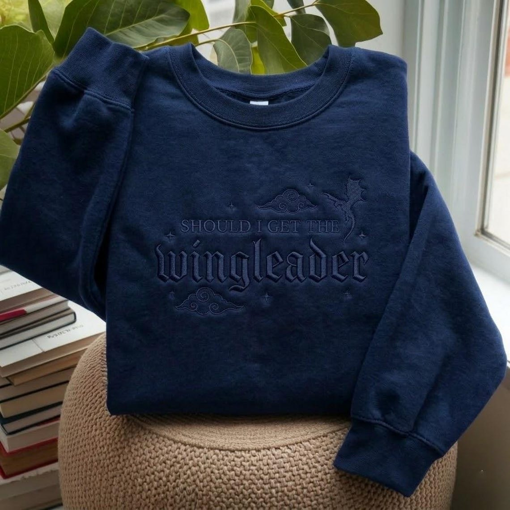 Should I Get the Wingleader Sweatshirt, Fantasy Reader Crewneck, Cozy Bookish Gift for Romantasy Lovers and Readers VEMB81