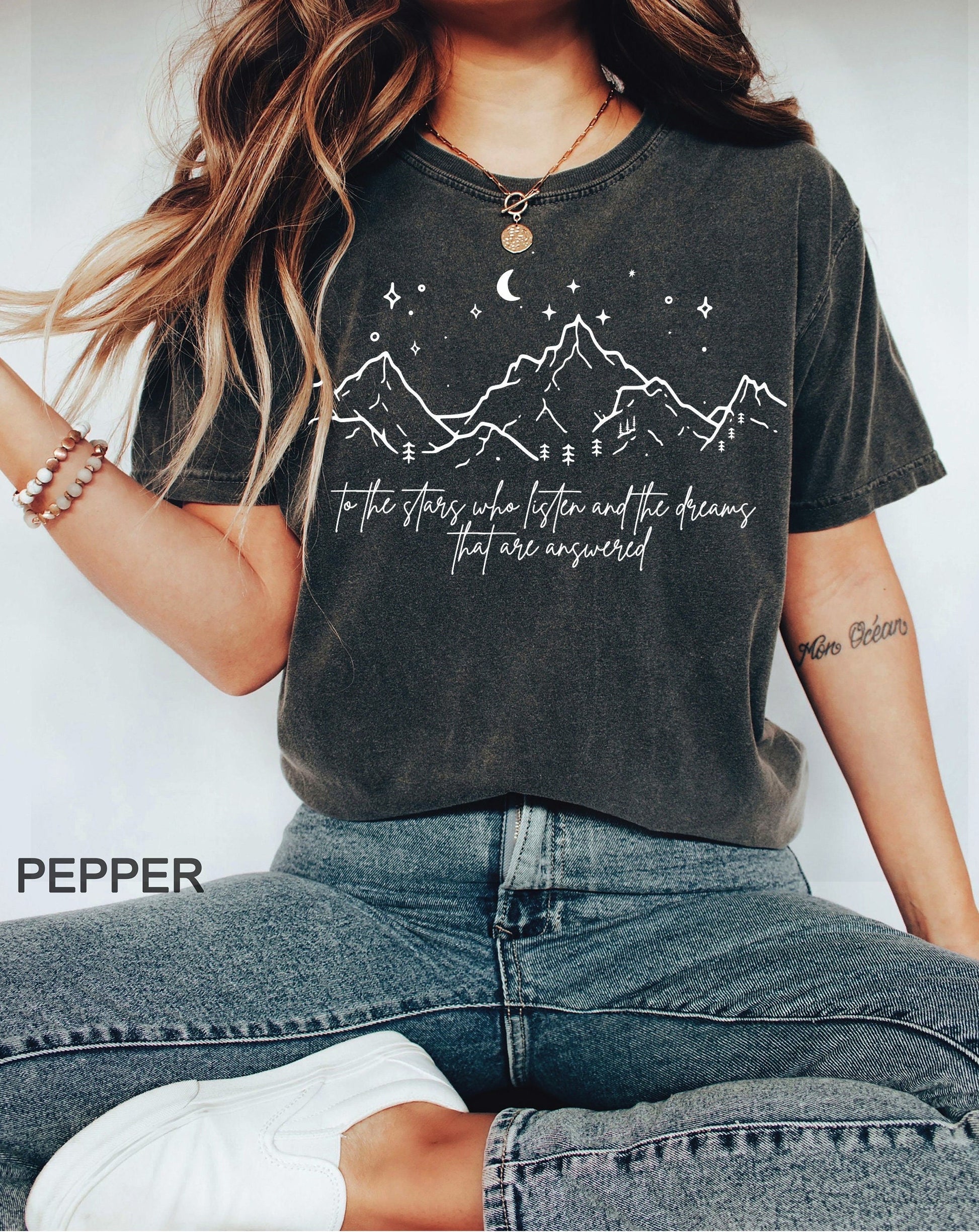 Comfort Colors® SJM, Velaris shirt,To the stars who listen and the dreams that are answer, A Court of Thorns and Roses, iprintasty of Dreams CFVLR65