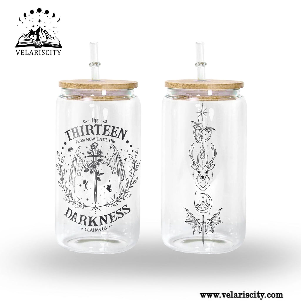 The Thirteen Glass Can Cup with Straw, Throne of Glass Manon Blackbeak Quote Tumbler, Bookish Fantasy Gift GLVLR52