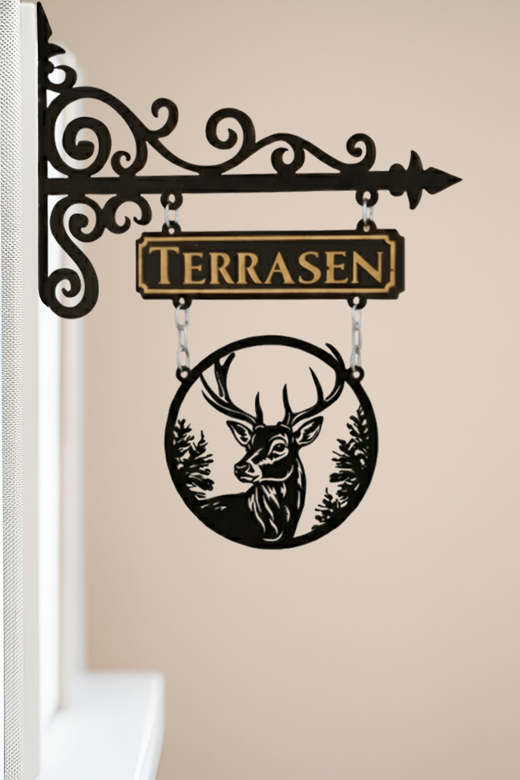 Terrasen Book Tavern Sign, Throne of Glass Deer Wooden Book Tracker, Fantasy Decor, Aelin Inspired Bookish Gift for Readers BSVLR38