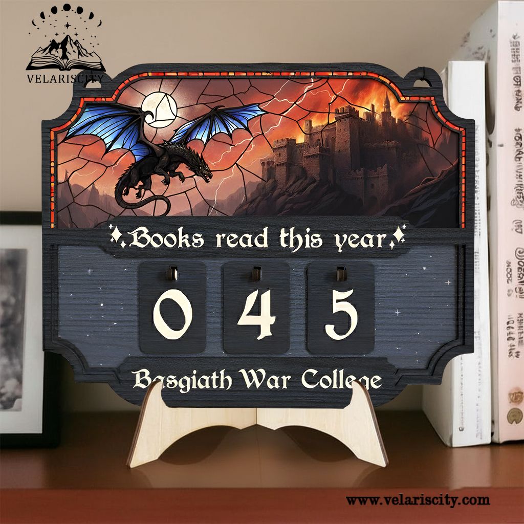 Basgiath War College Book Tracker Sign, Fourth Wing Dragon Decor, Personalized Books Read This Year, Reading Tracker Gift BTVLR18