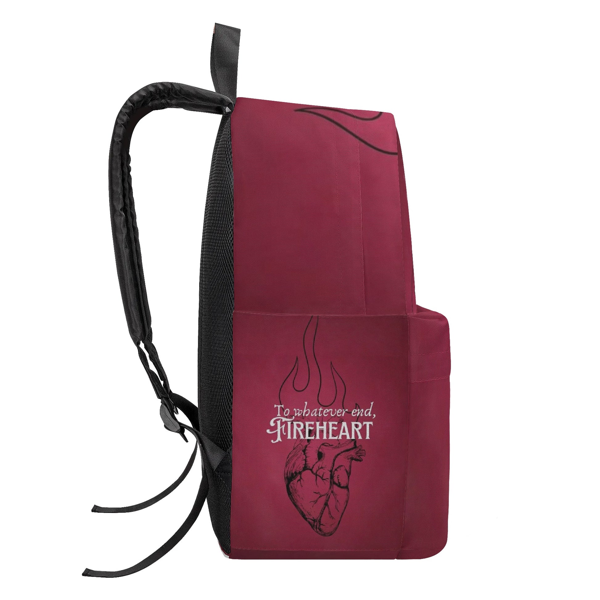 Fireheart Backpack, To Whatever End Quote, Throne of Glass Inspired Book Bag, Sarah J Maas Gift BPVLR17