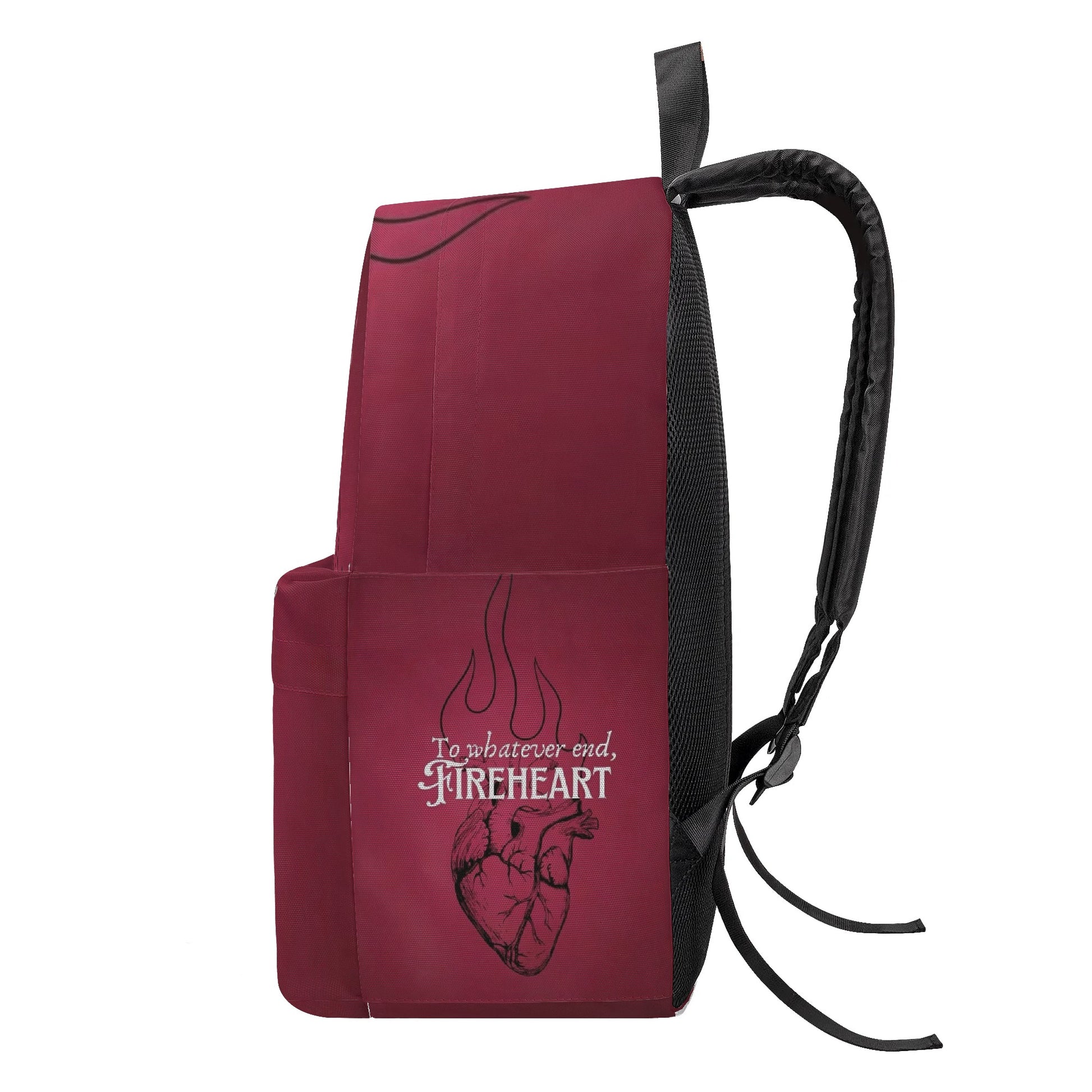 Fireheart Backpack, To Whatever End Quote, Throne of Glass Inspired Book Bag, Sarah J Maas Gift BPVLR17