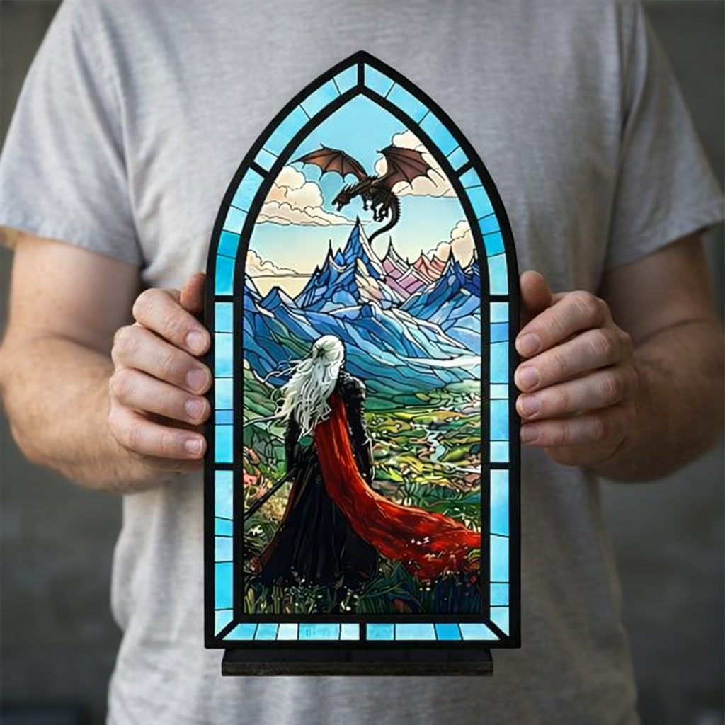 Manon Book Nook, Throne of Glass Inspired Bookshelf Insert, Witch and Dragon Fantasy Decor, Bookish Gift BNVLR41