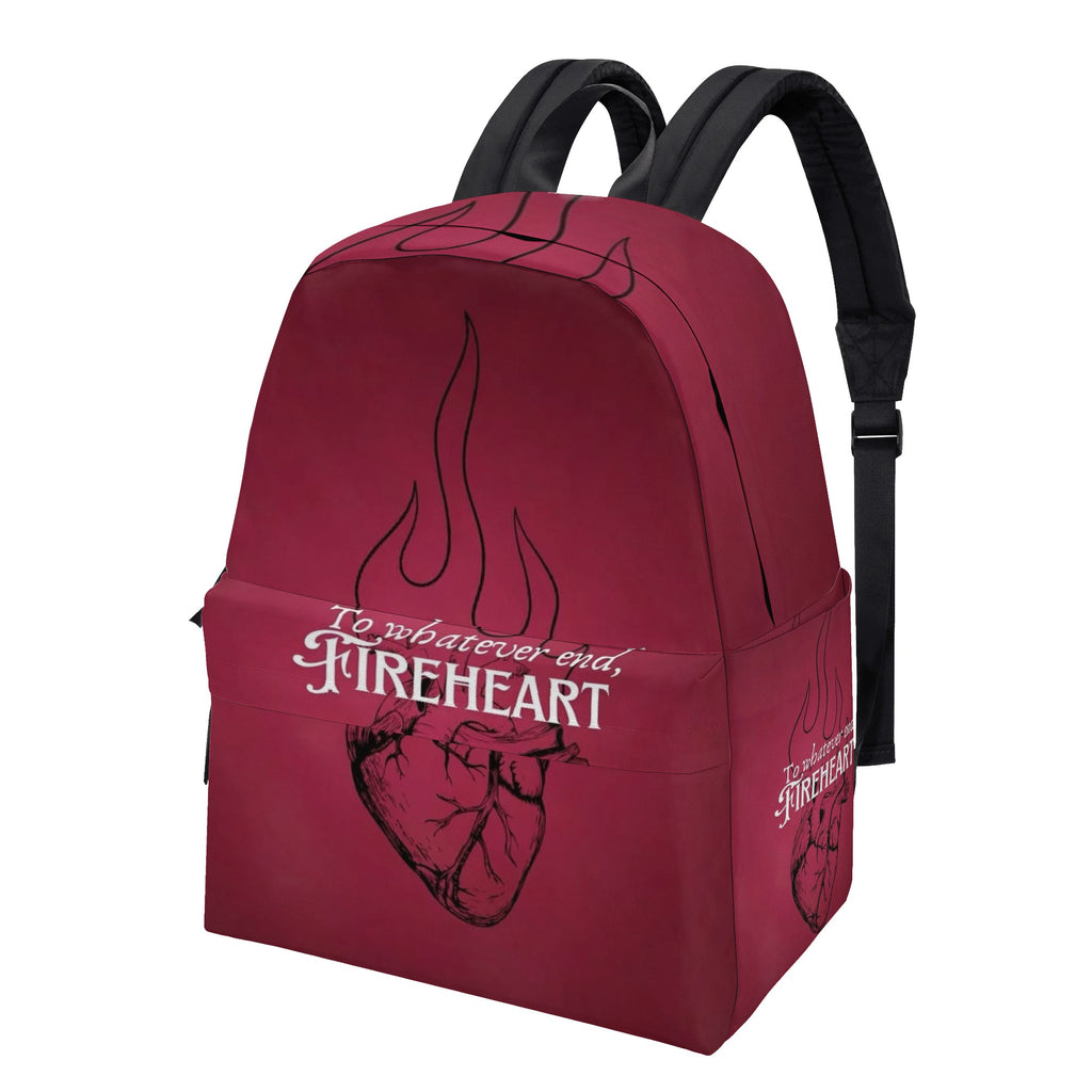 Fireheart Backpack, To Whatever End Quote, Throne of Glass Inspired Book Bag, Sarah J Maas Gift BPVLR17
