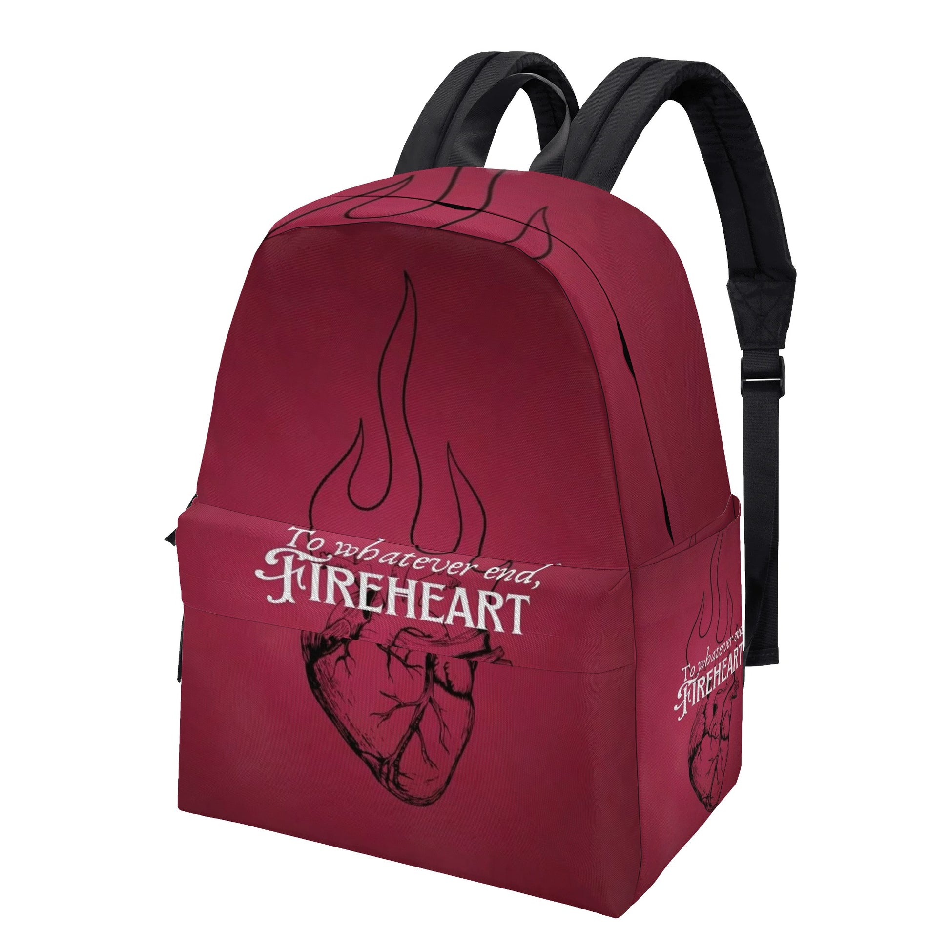 Fireheart Backpack, To Whatever End Quote, Throne of Glass Inspired Book Bag, Sarah J Maas Gift BPVLR17