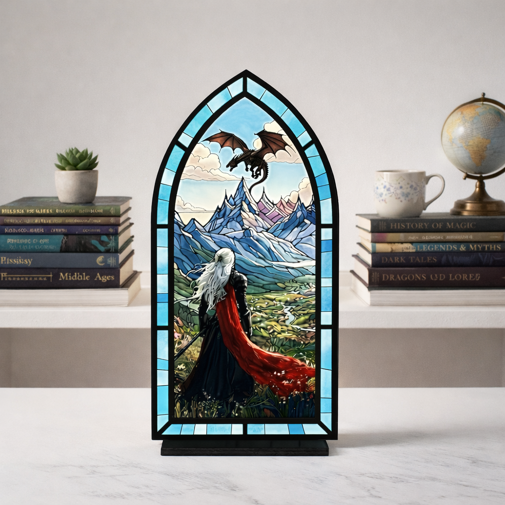 Manon Book Nook, Throne of Glass Inspired Bookshelf Insert, Witch and Dragon Fantasy Decor, Bookish Gift BNVLR41