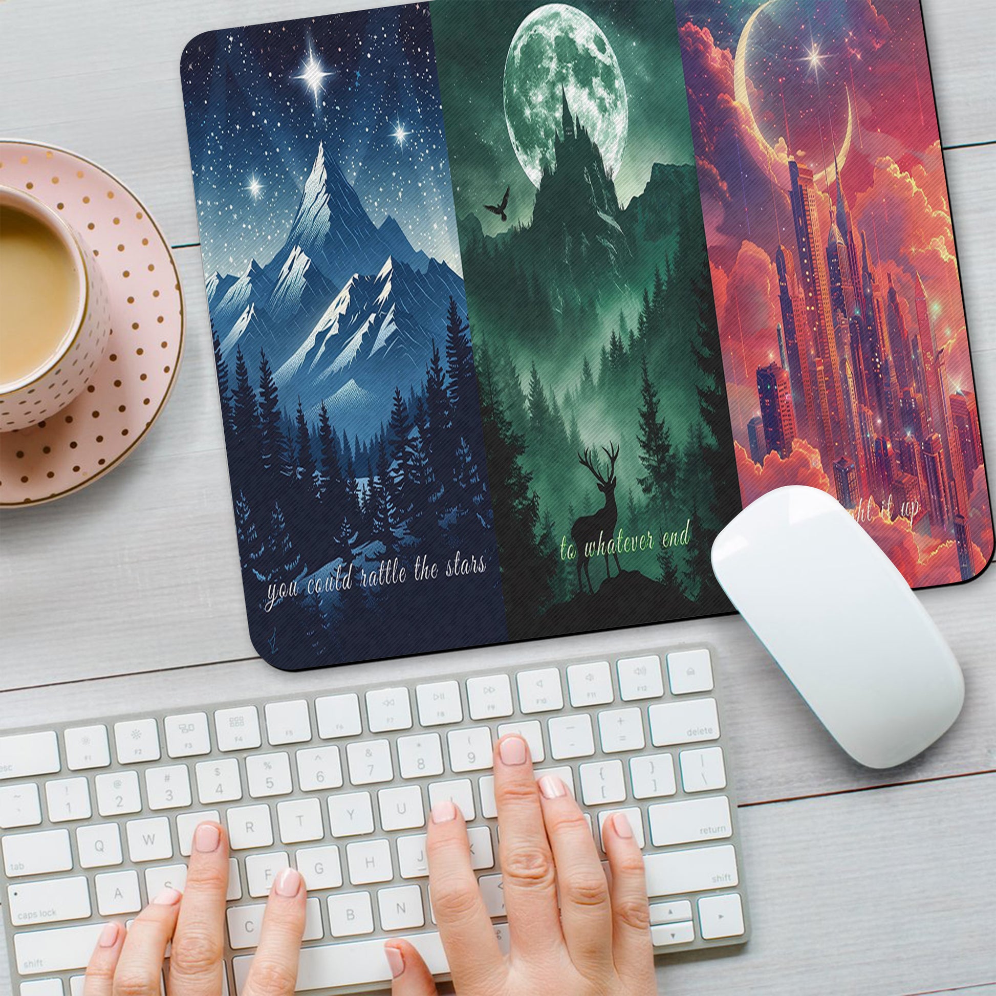 Sarah J Maas Desk Mat, Throne of Glass, ACOTAR, Crescent City Inspired Desk Pad, Fantasy Book Desk Accessories DMVLR19