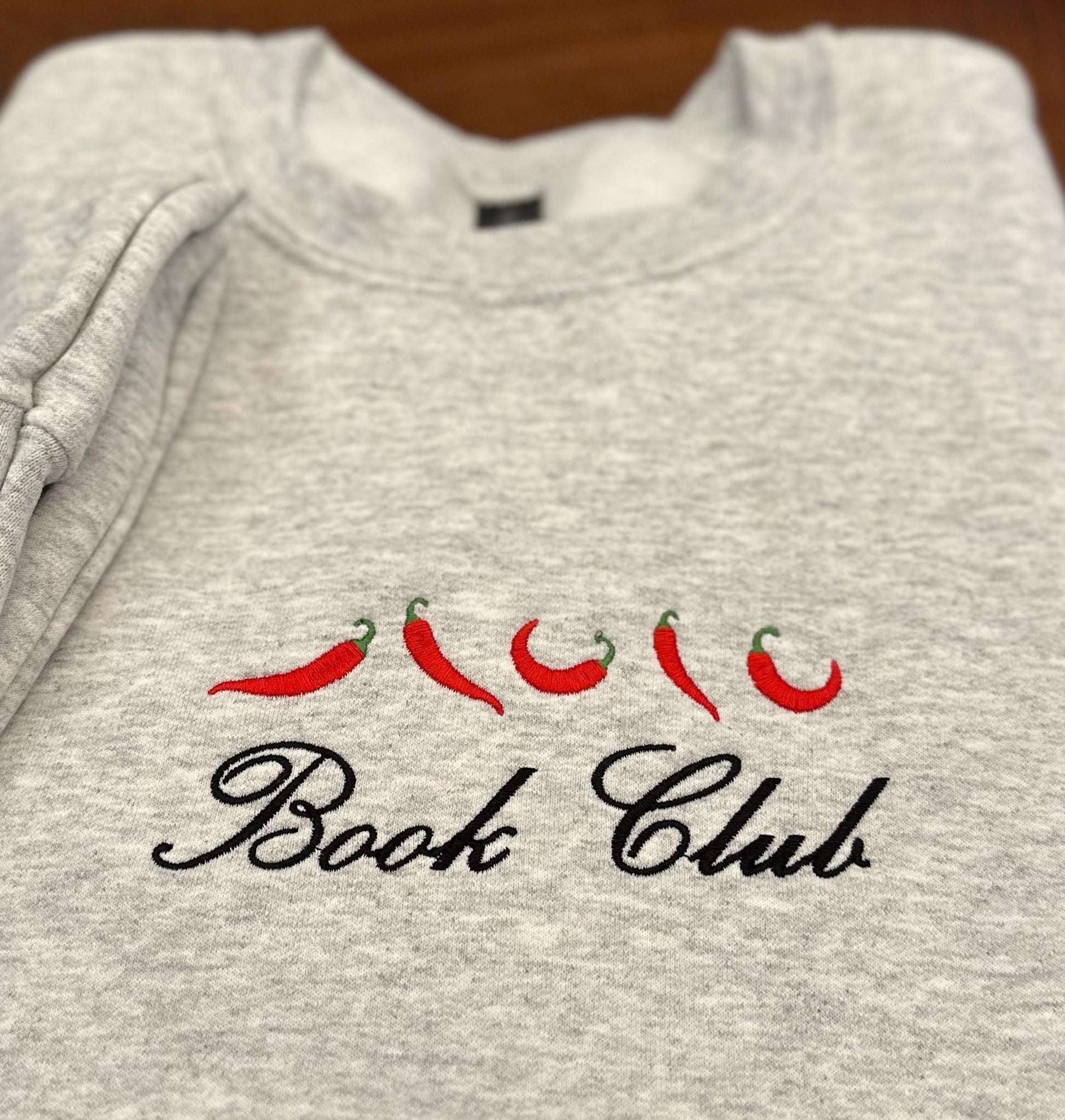 Spicy Book Club Embroidered Sweatshirt, Romantasy Reader Crewneck, Minimalist Reading Sweater, Bookish Gift for Readers, Library Crewneck