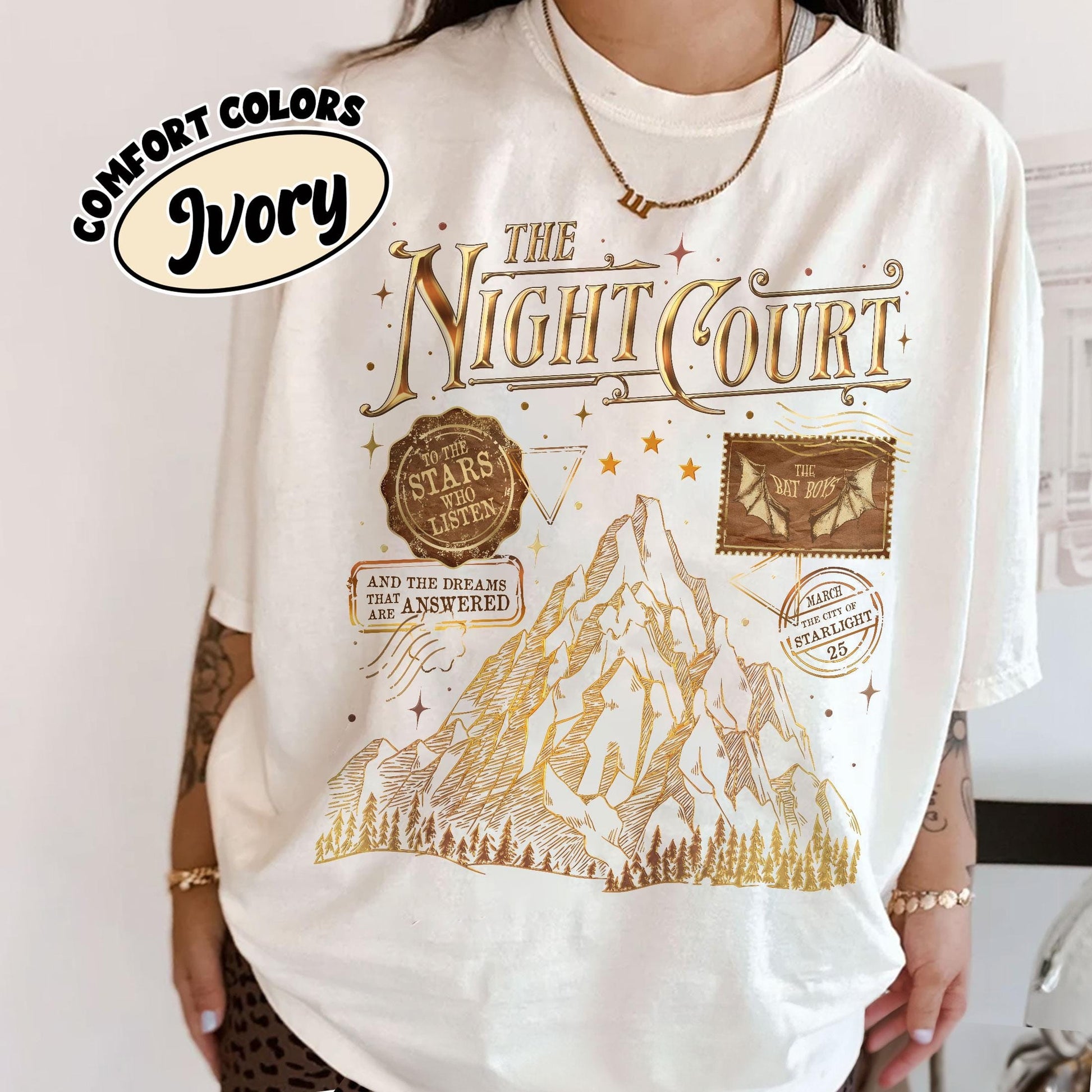 Acotar The Night Court Comfort Colors Shirt, Acotar Velaris Night Court Shirt, City Of Starlight Court Of Dreams, Inner Circle Acotar Tee CFVLR67