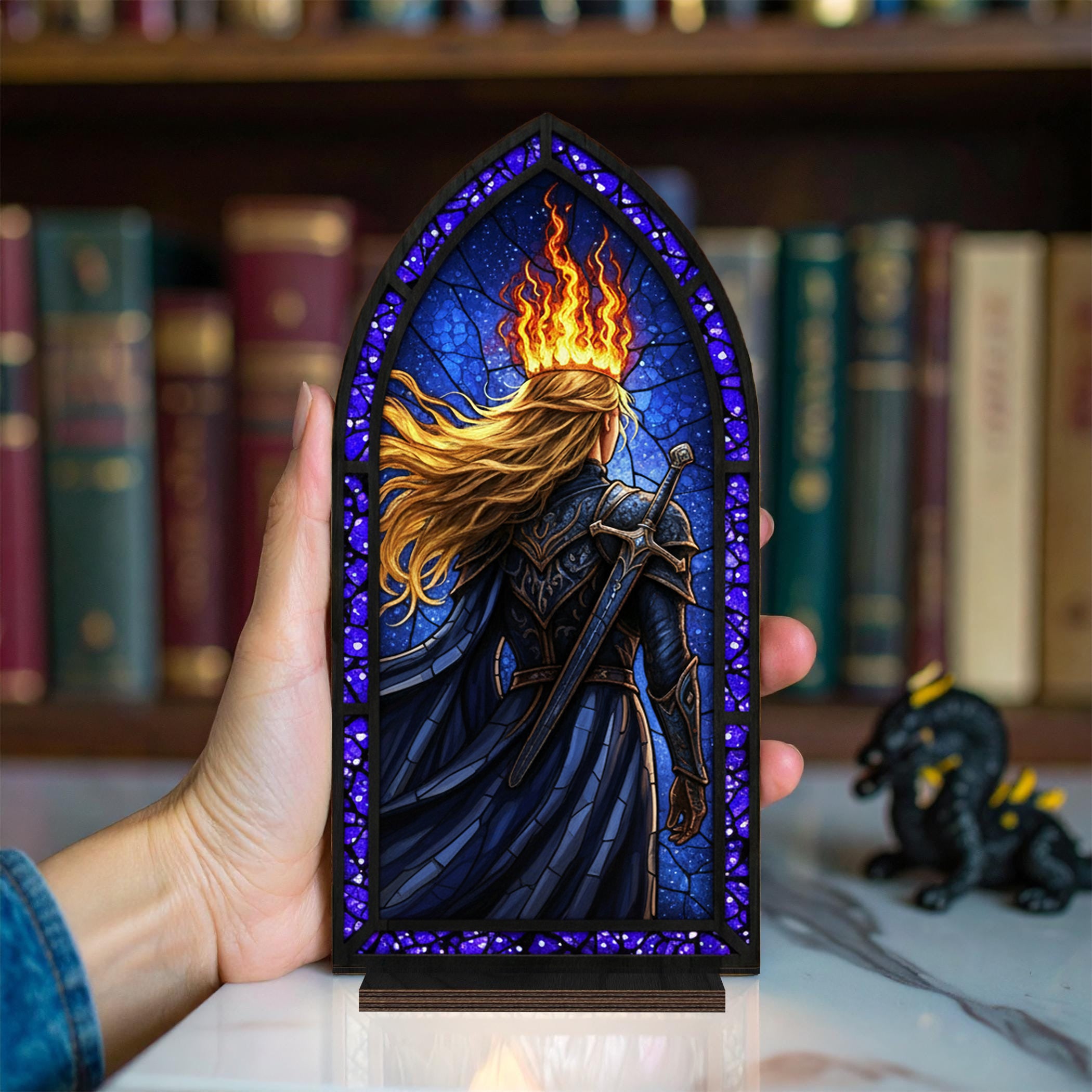 Aelin Throne of Glass Book Nook, TOG Series Bookshelf Insert, Sarah J Maas Fantasy Decor, Bookish Gift, Fantasy Collectible BNVLR18