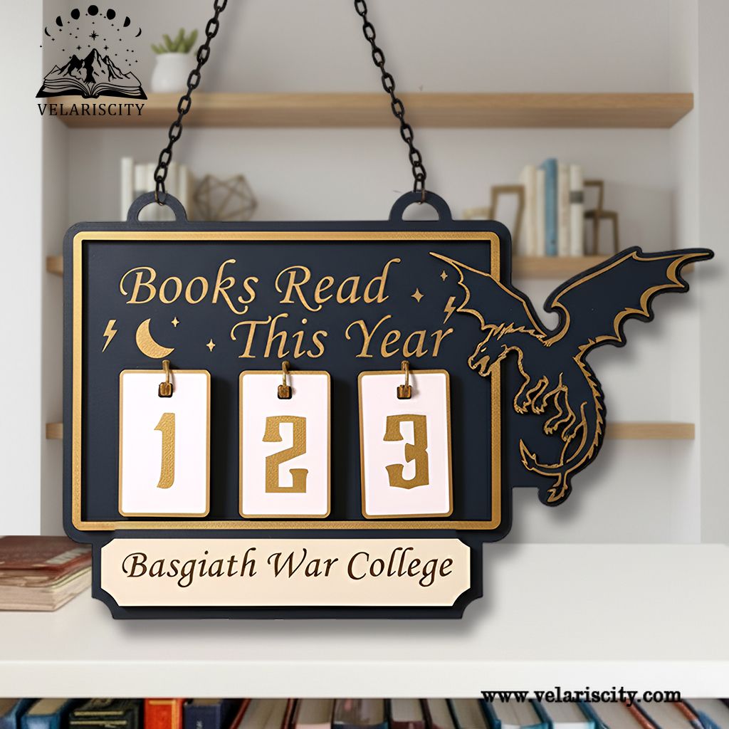 Fourth Wing Book Tracker Sign, Basgiath War College Decor, Personalized Books Read This Year, Dragon Reading Tracker BTVLR19