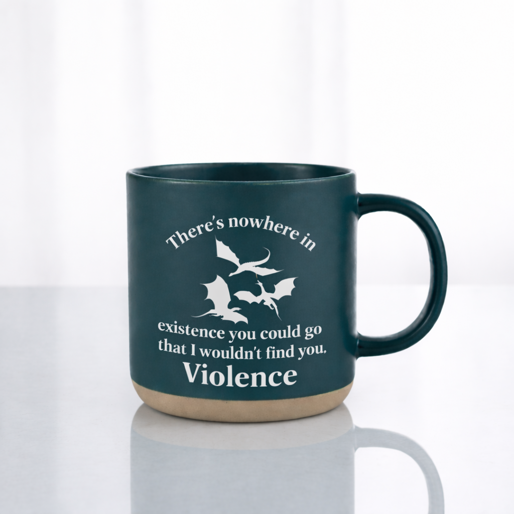 There’s No Where in Existence That I Wouldn’t Find You Violetence Mug, Fourth Wing Inspired Dragon Ceramic Cup, Fantasy Bookish Gift PMVLR16