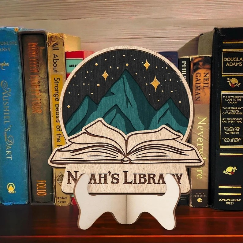 Custom ACOTAR Velaris Sign, City of Starlight Bookshelf Decor, Wooden Signpost ACOTAR Decor, Fantasy Bookish Shelf Sign BTVLR54