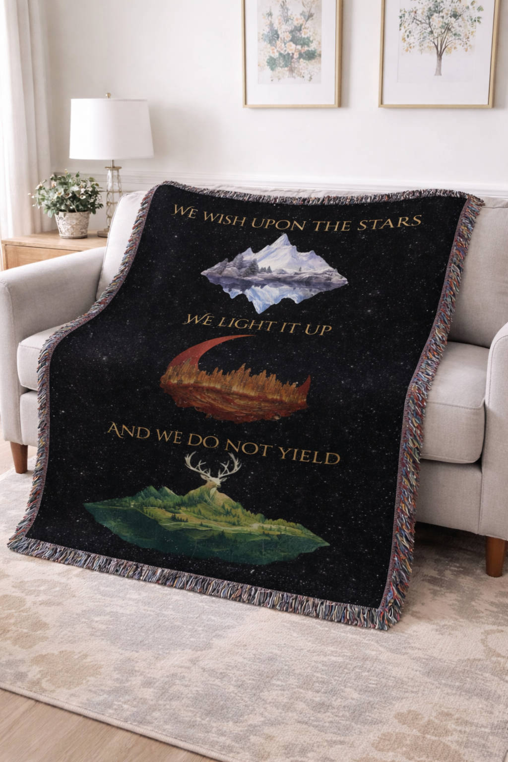 Bookish Quote Woven Blanket, Throne of Glass Inspired Throw, Fantasy Reader Gift, Cozy Home Decor Blanket BKVLR13