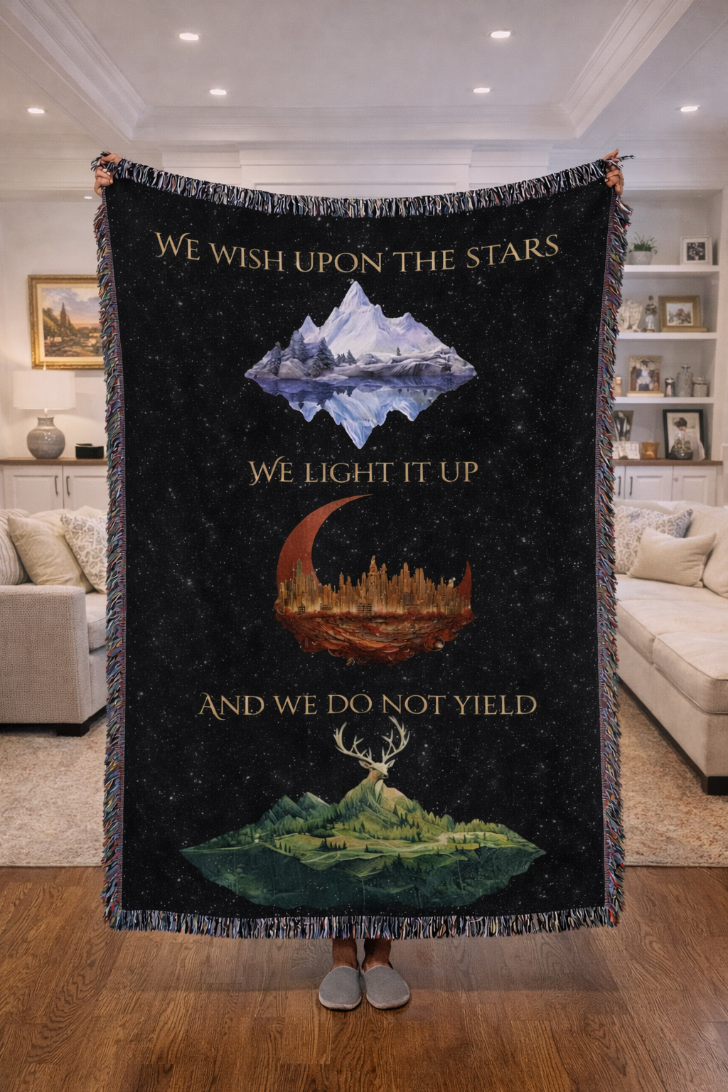 Bookish Quote Woven Blanket, Throne of Glass Inspired Throw, Fantasy Reader Gift, Cozy Home Decor Blanket BKVLR13