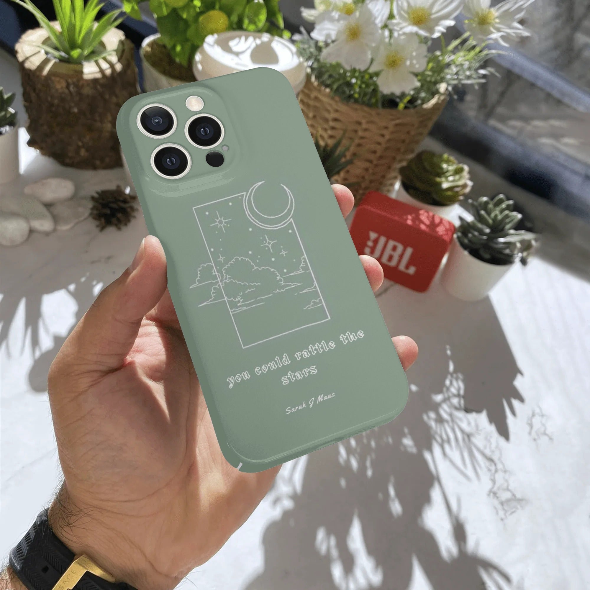 Celestial Stars iPhone Case, 'You Could Rattle the Stars' Quote, ACOTAR Inspired, Minimalist Night Sky Design, Sarah J. Maas, PCVLR92