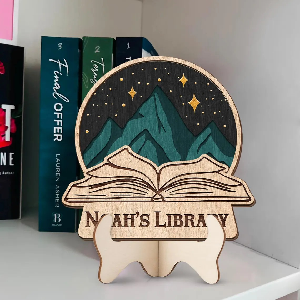 Custom ACOTAR Velaris Sign, City of Starlight Bookshelf Decor, Wooden Signpost ACOTAR Decor, Fantasy Bookish Shelf Sign