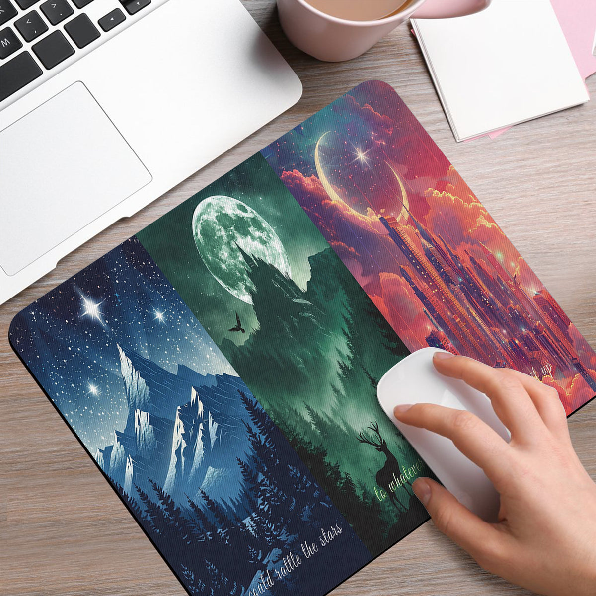 Sarah J Maas Desk Mat, Throne of Glass, ACOTAR, Crescent City Inspired Desk Pad, Fantasy Book Desk Accessories DMVLR19