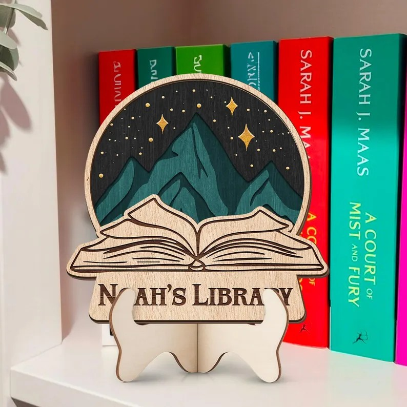 Custom ACOTAR Velaris Sign, City of Starlight Bookshelf Decor, Wooden Signpost ACOTAR Decor, Fantasy Bookish Shelf Sign BTVLR54