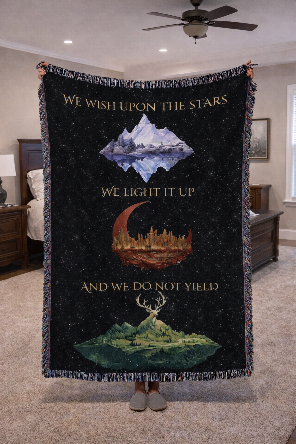 Bookish Quote Woven Blanket, Throne of Glass Inspired Throw, Fantasy Reader Gift, Cozy Home Decor Blanket BKVLR13