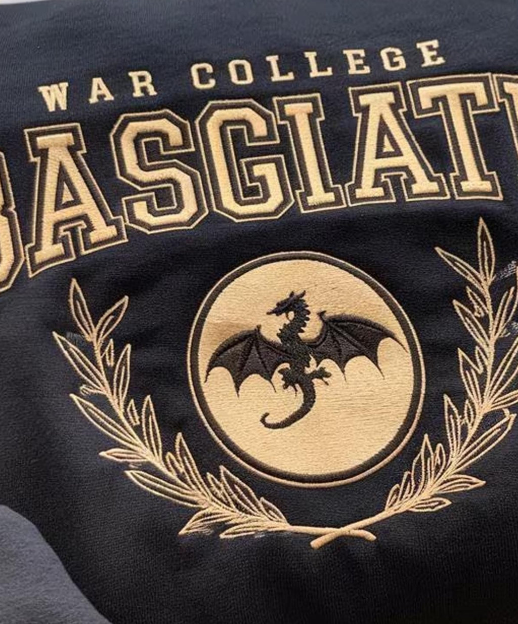 Basgiath War College Embroidered Sweatshirt, Fourth Wing Hoodie, Dragon Rider Sweatshirt, Bookish Sweatshirt, Gift For Book Lover Bookworm VEMB28