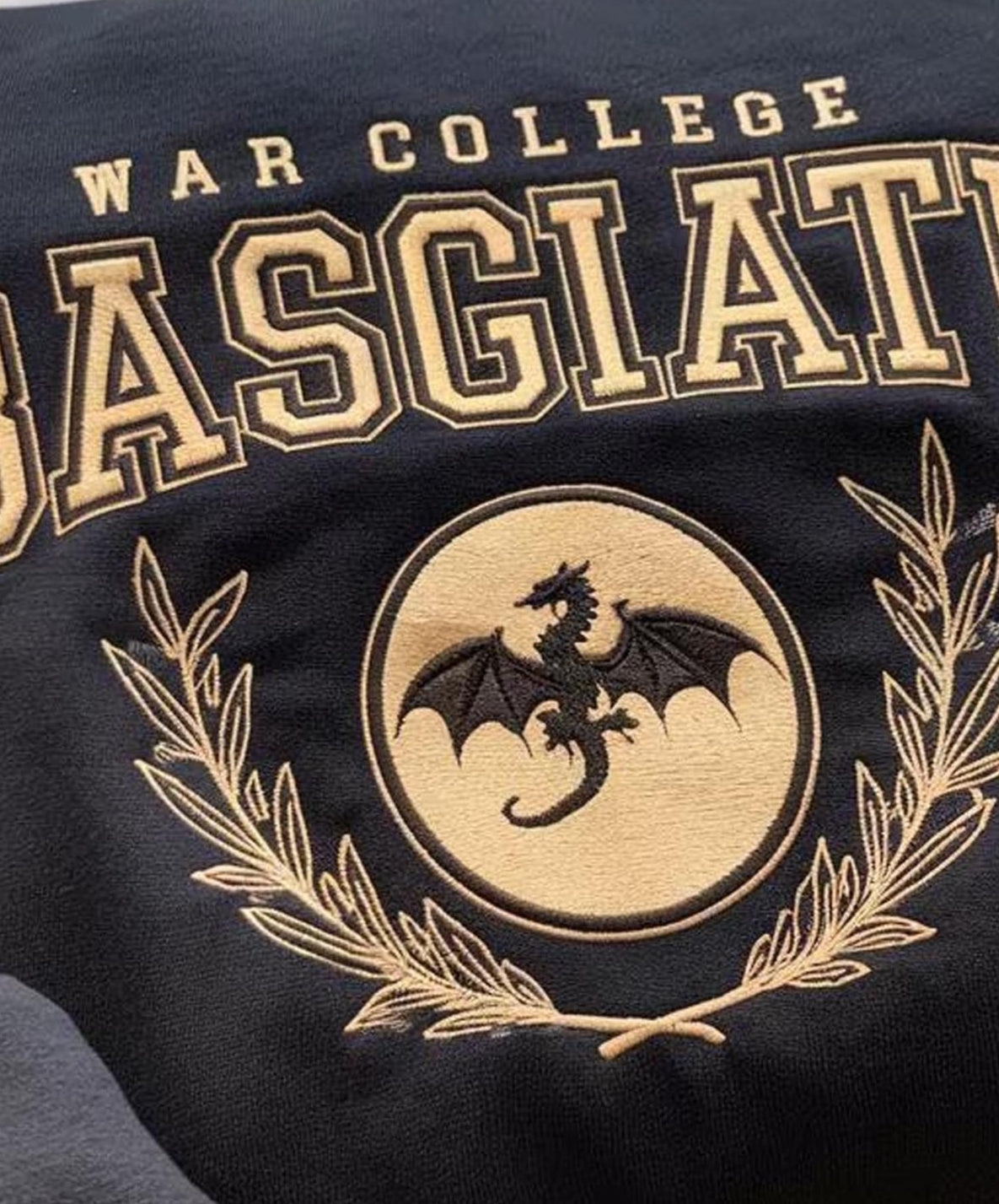 Basgiath War College Embroidered Sweatshirt, Fourth Wing Hoodie, Dragon Rider Sweatshirt, Bookish Sweatshirt, Gift For Book Lover Bookworm VEMB28
