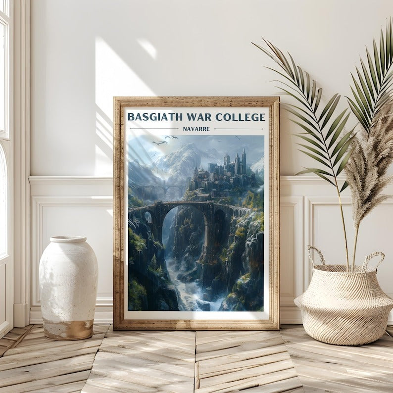 Basgiath War College Poster,  Fourth Wing Fan Art Print, The Empyrean Poster, Rebecca Yarros Poster, Gift For Fan VLRP01
