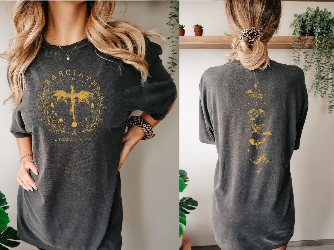 Basgiath War College Comfort colors Shirt, Fourth Wing Shirt, Dragon Rider Shirt. CFVLR01
