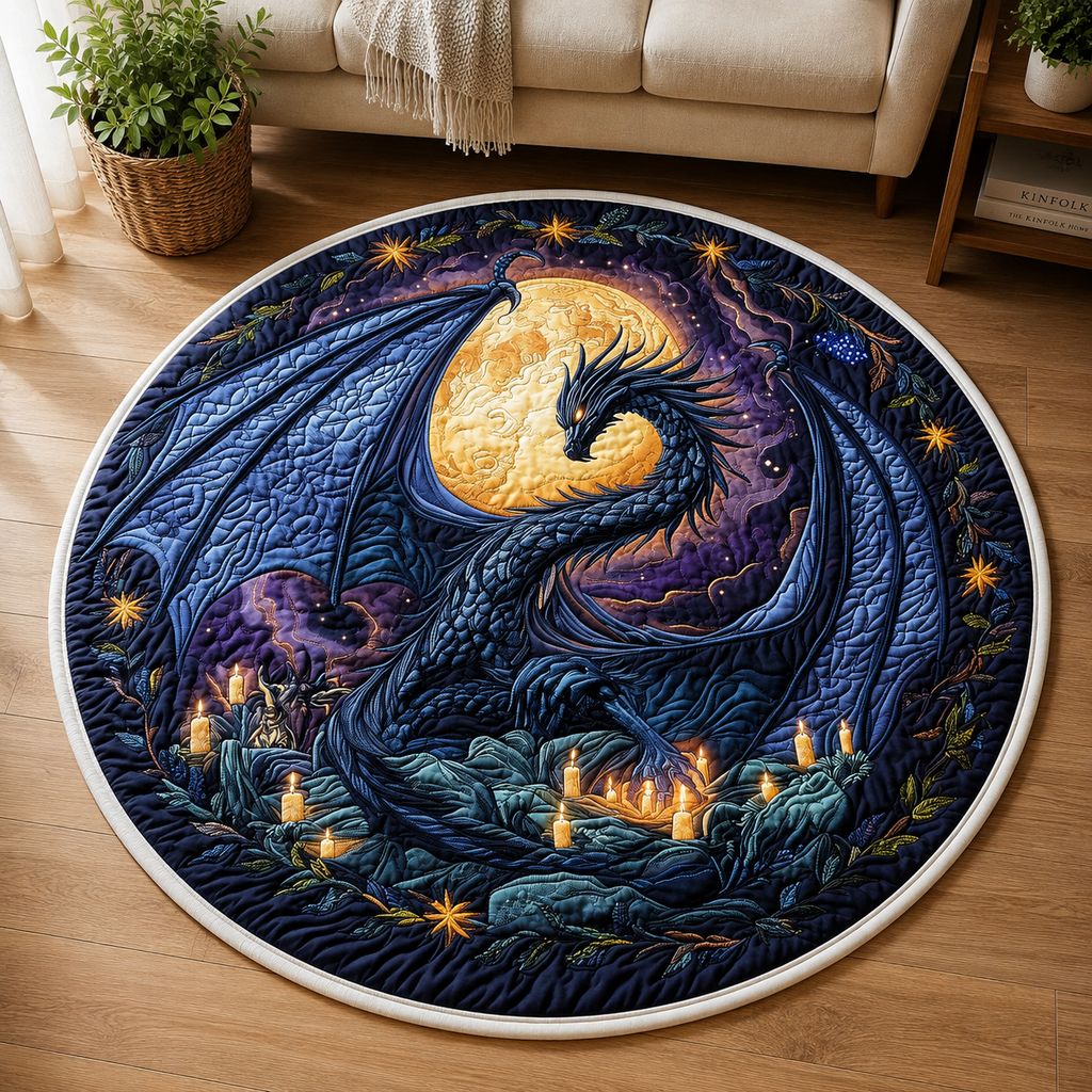 Scarlet Spiral Quilted Round Mat - QRVLR06
