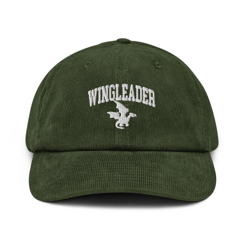 Fourth Wing Inspired, Wingleader, Dragon Rider, Bookish Hat, Corduroy Dad Hat, Embroidered Cap VLRH15
