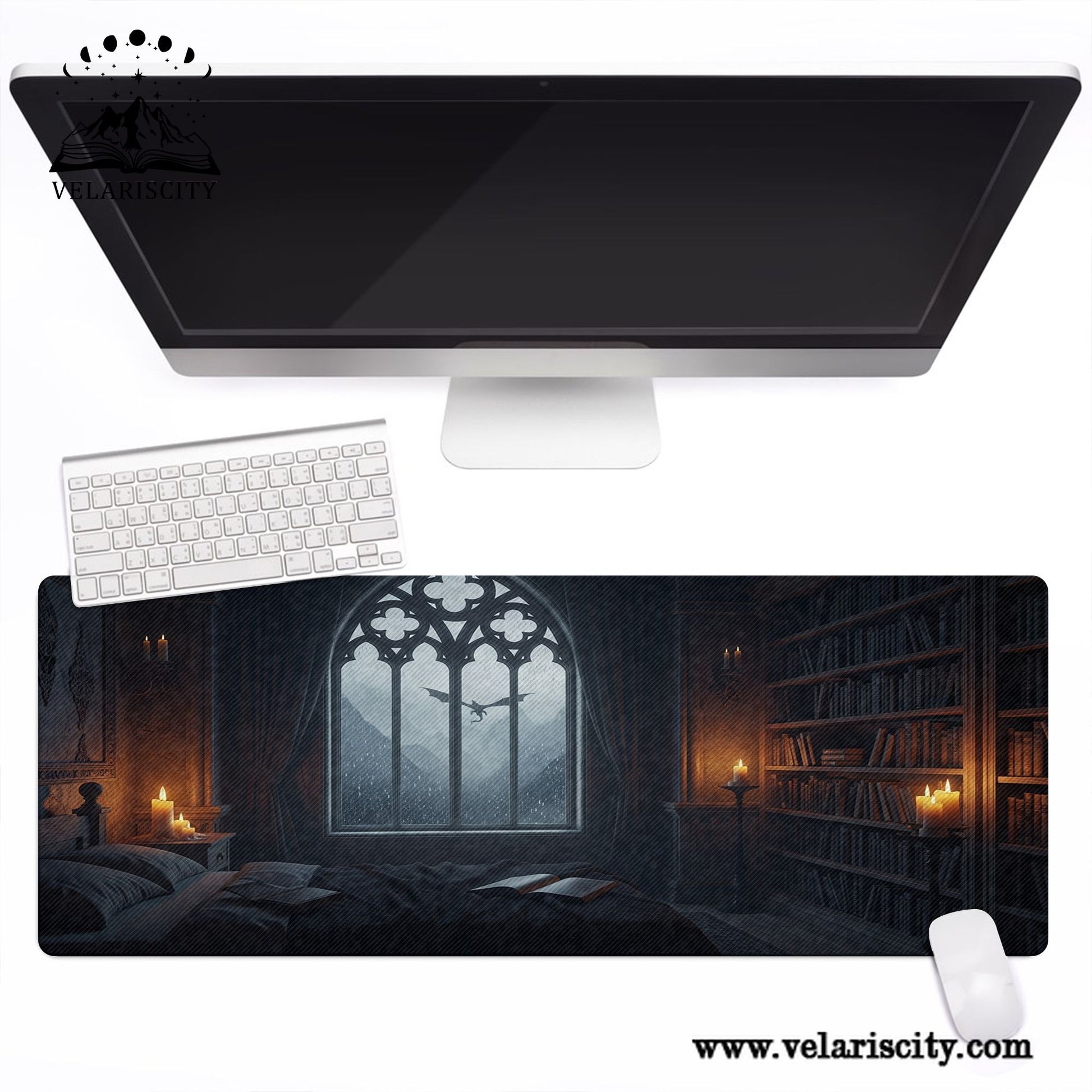 Fourth Wing Basgiath War College Desk Mat, Fantasy Dark Academia Large Desk Mat, Xaden Riorson Violet Sorrengail Bookish Gift DMVLR01