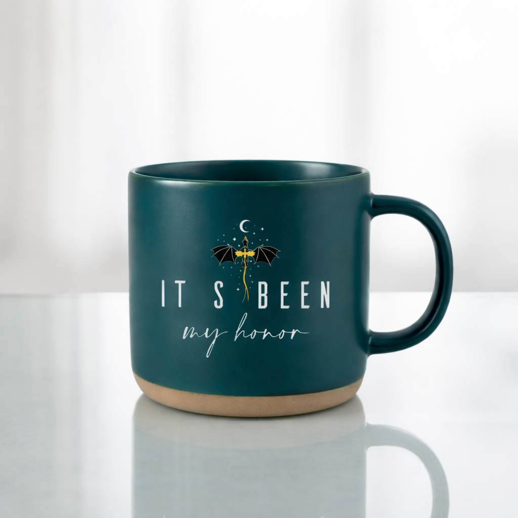 It’s Been My Honor Dragon Ceramic Mug, Fourth Wing Inspired Bookish Coffee Cup, Fantasy Reader Gift, Cozy Reading Aesthetic PMVLR13