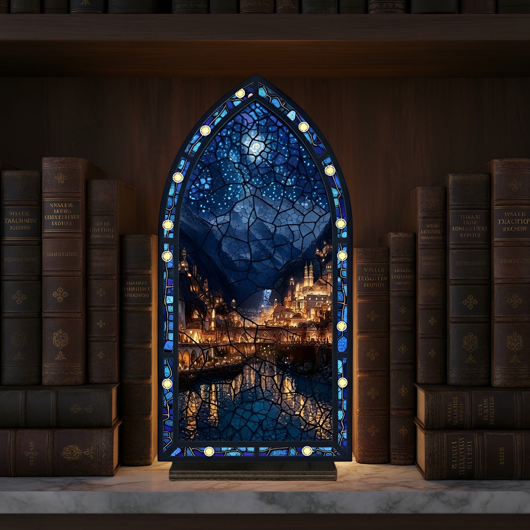 Velaris ACOTAR Book Nook, Night Court Fantasy Decor, Magical City Light Panel, Cozy Reading Nook Accent, Book Lover Gift BNVLR21