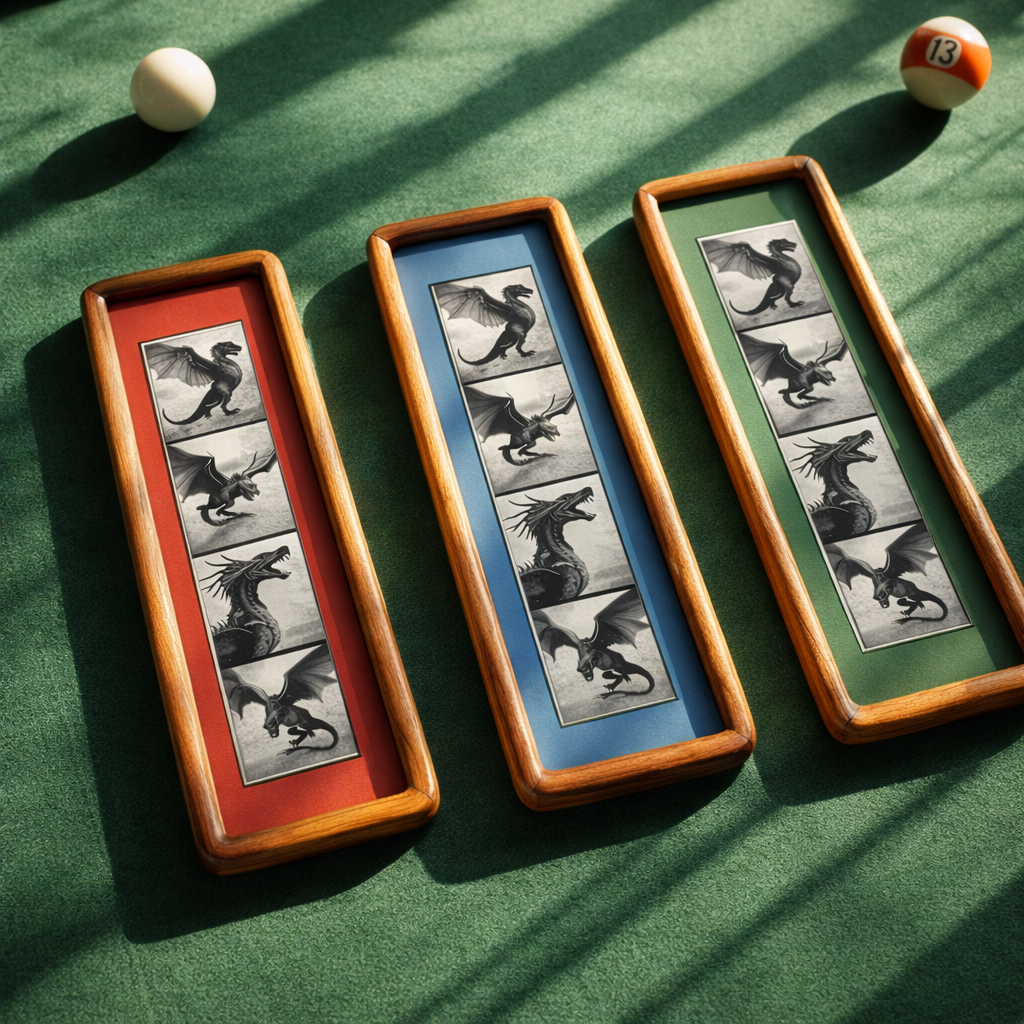 Elongated Solid Wood Photobooth Frame, Vertical Wooden Photo Strip Frame with Coloured Mount, Minimal Wall Hanging Picture Frame, Ready to Hang