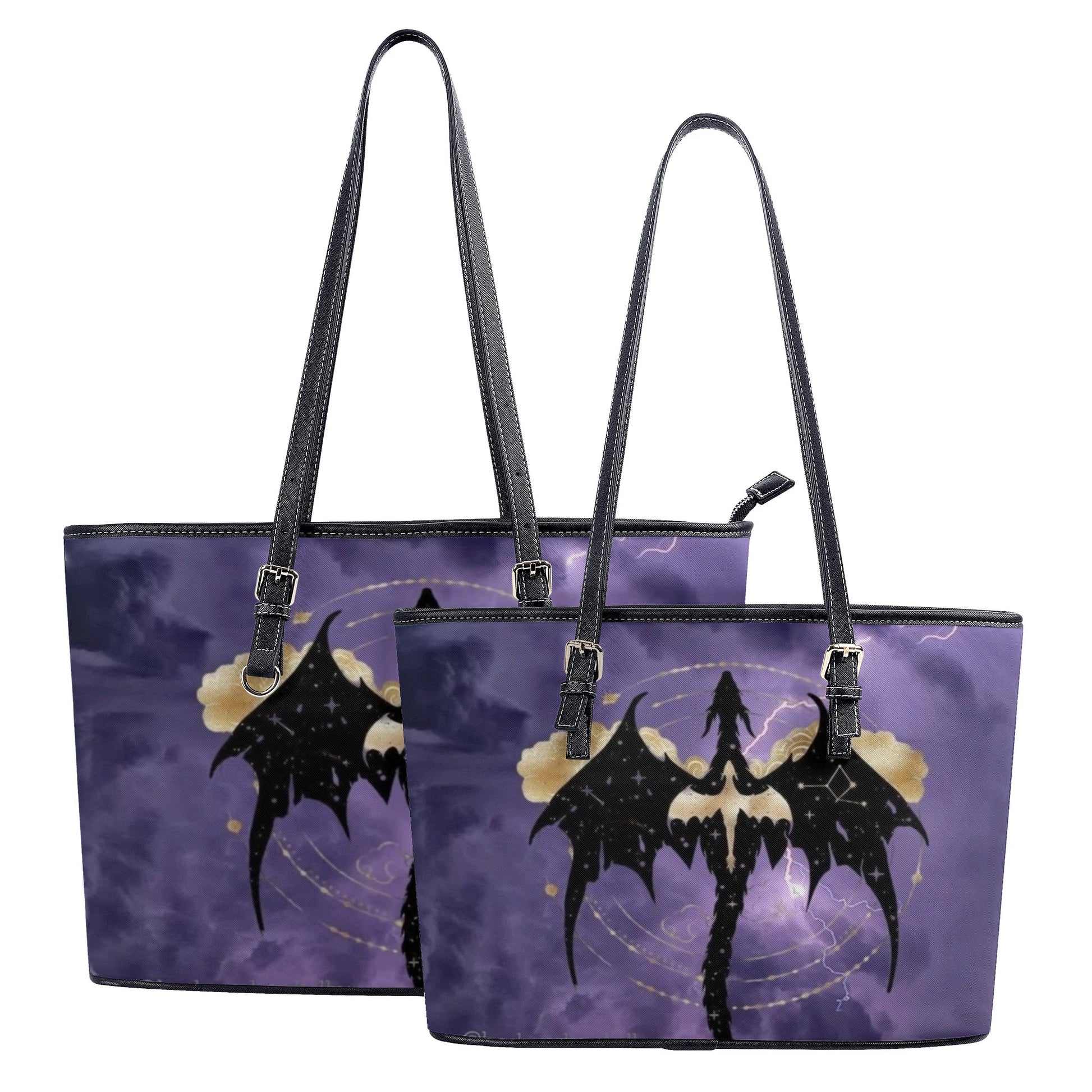 Fourth Wing Leather Bag, Fourth Wing Bag, Personalized Leather Bag, Purple Dragon Winged Handbag, Perfect Gift for Women. HBVLR02
