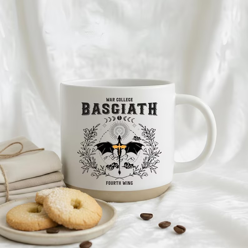 Fourth Wing BookTok Mug, Xaden Riorson Dragon Coffee Cup, Empyrean Series Fantasy Gift